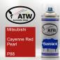 Preview: Mitsubishi, Cayenne Red Pearl, P88: 400ml Sprühdose, von ATW Autoteile West.